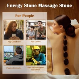 VARON Hot Stones Massage Set, 18 Pcs Basalt Hot Stones with Heater Kit, Massage Stones for Home spa, Relaxing 110V