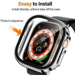 Screen Protector for Apple Watch Case Ultra 49mm accessories Straight Edge Cover glass iWatch serie 8 SE 7 4 45mm 41mm 44mm 40mm