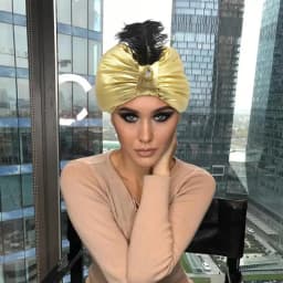 Unisex Turban Hat Sultan Aladdin Arab Vintage Headwear Novelty Arabian Costume Accessory with Feather Gem for Adults Teens