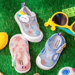 Children's Summer Breathable Air Mesh Sandals Baby Unisex Casual Shoes Anti-slip Soft Sole First Walkers Infant Lightweight Shoe