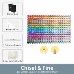 Ohuhu Oahu Marker Pen Alcohol Art Markers Color Marker Set Dual Tips Felt Pen Sketching Drawing Graffiti Manga School Supplies