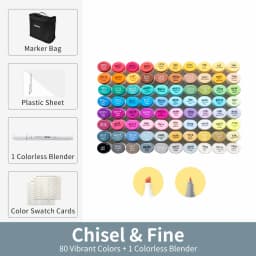 Ohuhu Oahu Marker Pen Alcohol Art Markers Color Marker Set Dual Tips Felt Pen Sketching Drawing Graffiti Manga School Supplies