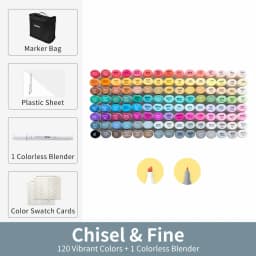 Ohuhu Oahu Marker Pen Alcohol Art Markers Color Marker Set Dual Tips Felt Pen Sketching Drawing Graffiti Manga School Supplies