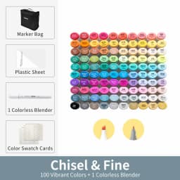 Ohuhu Oahu Marker Pen Alcohol Art Markers Color Marker Set Dual Tips Felt Pen Sketching Drawing Graffiti Manga School Supplies