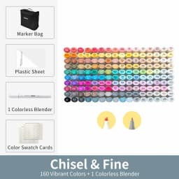 Ohuhu Oahu Marker Pen Alcohol Art Markers Color Marker Set Dual Tips Felt Pen Sketching Drawing Graffiti Manga School Supplies