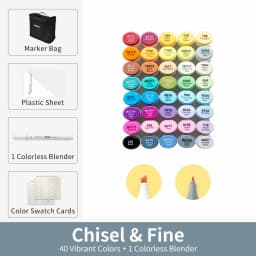Ohuhu Oahu Marker Pen Alcohol Art Markers Color Marker Set Dual Tips Felt Pen Sketching Drawing Graffiti Manga School Supplies