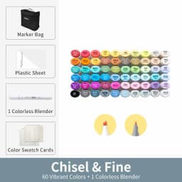 Ohuhu Oahu Marker Pen Alcohol Art Markers Color Marker Set Dual Tips Felt Pen Sketching Drawing Graffiti Manga School Supplies