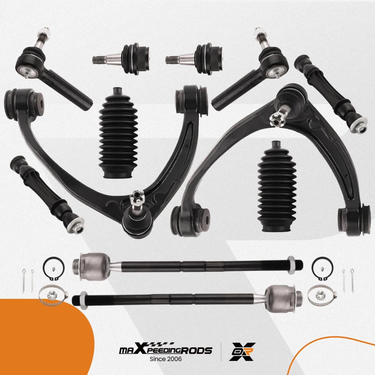 12Pcs Front Tie Rod Ends & Control Arm for Chevrolet Avalanche 2007 2008 2009 2010 2011 2012 2013
