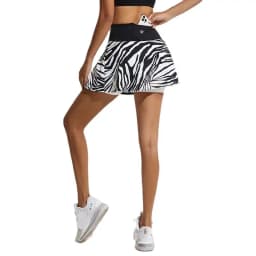 Stripes Women Sports Pants Skirt High Waist Breathable Running Exercise Short Skirt Quick Dry Tennis Skirt