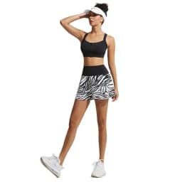 Stripes Women Sports Pants Skirt High Waist Breathable Running Exercise Short Skirt Quick Dry Tennis Skirt