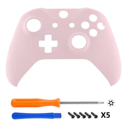 eXtremeRate Faceplate Cover Front Housing Shell Case for Xbox One S / Xbox One X Controller (Model 1708) - Sakura Pink