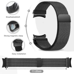 No Gaps 20mm Strap For Samsung Galaxy Watch 7 5 pro/4 Classic 44mm 46 40mm 43mm 47mm Milanese Loop Bracelet Galaxy Watch 6 Band