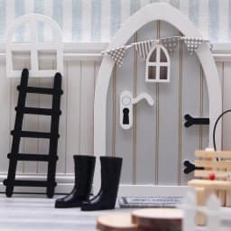 14Pcs Elf Door Fairy Door Kit Miniature Elf Door Dollhouse Door Dollhouse Miniatures for Fairy Tale Girl Pretend Playset Garden