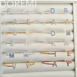 DOREMI Colorful Birthstone CZ 9mm Initial Letter Bracelet Bangle Custom Private Wedding Gift Letters Bangle Gift Jewelry Bangle