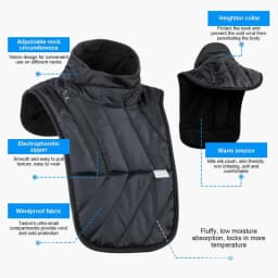 Winter Warm Neck Chest Warmer For Men Women Windproof Motorbike Warm Scarf Moto Neck Cloak Motorcycle Cycling Thermal Collar