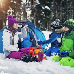 Outdoor Heater 1300W Portable Dual-Use Heating Stove Liquefied Gas Mini Tent Heater Grill Stove Tent Heater For Camping