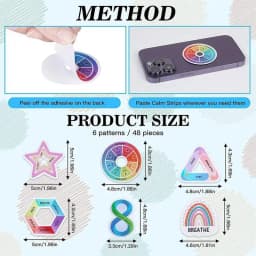 Calm Stickers Calming Textured Adhesive Strips Toys For Stress Relief Sensory Stickers Calming Relief Adhesive Grip Tape For