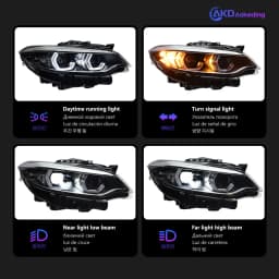 Car Lights for BMW F22 M2C LED Headlight 2014-2019 M2 F23 F87 Head Lamp Drl Projector Lens Automotive Accessories