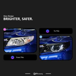 AKD Head Lamp for Subaru Forester LED Headlight 2008-2012 Headlights Forester DRL Turn Signal High Beam Angel Eye Projector Lens
