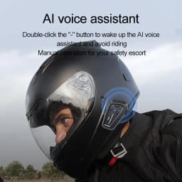 creative Motorcycle Hat Wireless IPX6 Noise Cancellation Intercom RGB Light Speaker for Double Use supplies for Atv Dirt Bike