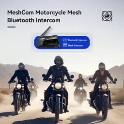 Lexin MeshCom MESH & Bluetooth Intercom for Motorcycle Helmet Headset, Mesh Intercom up to 24 People Within 2 km Range