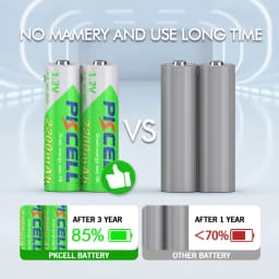 10PC AA Rechargeable Battery 1.2V 2200mA NIMH AA Low Self discharge Battery LSD Precharged Batteries for Toys Alarms Detectors