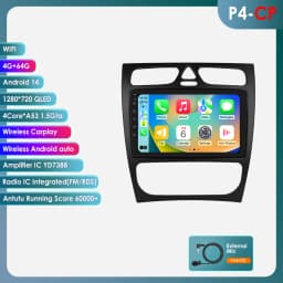 Hizpo Android Car Radio For Mercedes-Benz A W168 C W203 G W463 Vaneo Vito Viano CLK Class C209 Multimedia GPS RDS Stereo Carplay