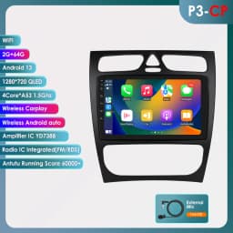 Hizpo Android Car Radio For Mercedes-Benz A W168 C W203 G W463 Vaneo Vito Viano CLK Class C209 Multimedia GPS RDS Stereo Carplay
