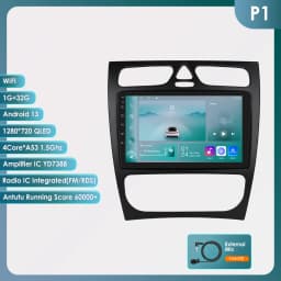 Hizpo Android Car Radio For Mercedes-Benz A W168 C W203 G W463 Vaneo Vito Viano CLK Class C209 Multimedia GPS RDS Stereo Carplay