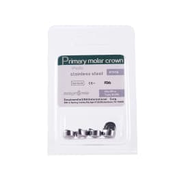 Easyinsmile Dental Crown Kids Primary Molar Ionomer Refill Stainless Steel Upper/Lower Left/Right Teeth 1st/2nd Crowns Cements