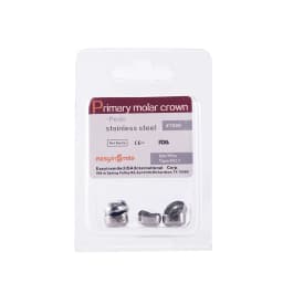 Easyinsmile Dental Crown Kids Primary Molar Ionomer Refill Stainless Steel Upper/Lower Left/Right Teeth 1st/2nd Crowns Cements