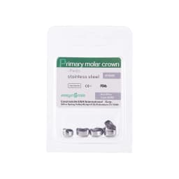 Easyinsmile Dental Crown Kids Primary Molar Ionomer Refill Stainless Steel Upper/Lower Left/Right Teeth 1st/2nd Crowns Cements