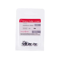 Easyinsmile Dental Crown Kids Primary Molar Ionomer Refill Stainless Steel Upper/Lower Left/Right Teeth 1st/2nd Crowns Cements