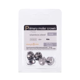 Easyinsmile Dental Crown Kids Primary Molar Ionomer Refill Stainless Steel Upper/Lower Left/Right Teeth 1st/2nd Crowns Cements