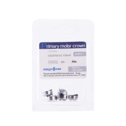 Easyinsmile Dental Crown Kids Primary Molar Ionomer Refill Stainless Steel Upper/Lower Left/Right Teeth 1st/2nd Crowns Cements