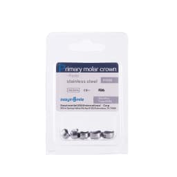 Easyinsmile Dental Crown Kids Primary Molar Ionomer Refill Stainless Steel Upper/Lower Left/Right Teeth 1st/2nd Crowns Cements