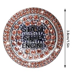 Rotary Push Start Button Cover Auto Bling Engine Cover Push Accessories Spin Button DIY Car Decoration Gift Universal Engine