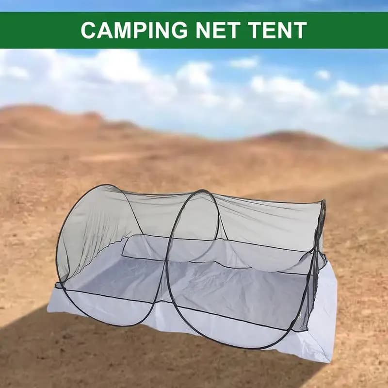 Folding Camping Tent Portable Mosquito Net Mesh Tent Single Person Tent Outdoor Canopy Sun Shelter Camping Mosquito Net Tent