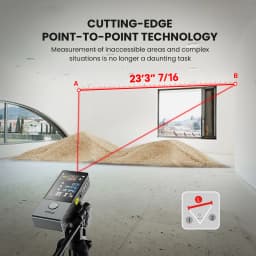 MiLESEEY D9 Pro Laser Distance Measure, World’s 1st Laser Measure with Visual Aligning, 100M Bluetooth Laser Measure Tape