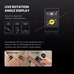 MiLESEEY D9 Pro Laser Distance Measure, World’s 1st Laser Measure with Visual Aligning, 100M Bluetooth Laser Measure Tape