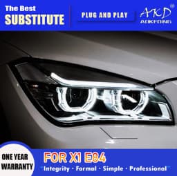 AKD Head Lamp for BMW X1 LED Headlight 2010-2015 Headlights E84 DRL Turn Signal High Beam Angel Eye Projector Lens