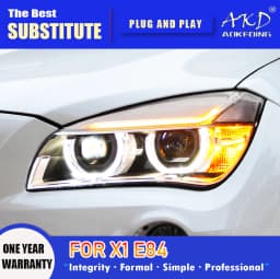 AKD Head Lamp for BMW X1 LED Headlight 2010-2015 Headlights E84 DRL Turn Signal High Beam Angel Eye Projector Lens