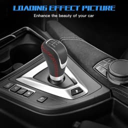Universal 5 Speed Gear Shift Knob Shifter Lever Handle Stick PU Leather Auto Accessories For All Manual Car