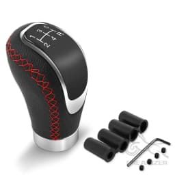 Universal 5 Speed Gear Shift Knob Shifter Lever Handle Stick PU Leather Auto Accessories For All Manual Car