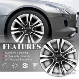 4PCS Hub Cap Performance Replacement Wheel Cap Automobile Full Rim For Universal 15 Inch Rim Size Car Car Wheel Wall Decor