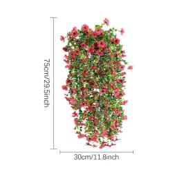 Butterfly Orchid Artificial Flowers Wall Orchid Bunches Fake Flowers String UV Resistant Fake Silk Orchid Decorative Garland