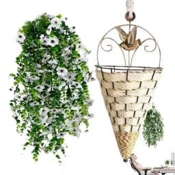 Butterfly Orchid Artificial Flowers Wall Orchid Bunches Fake Flowers String UV Resistant Fake Silk Orchid Decorative Garland