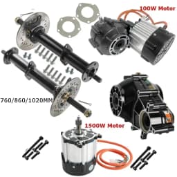 30“ 34” 40“Differential Rear Axle or 48V 1000W/72V 1500W Electric Differential Brushless Motor for Go Kart Golf Cart ATV Quad