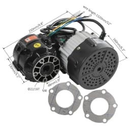 30“ 34” 40“Differential Rear Axle or 48V 1000W/72V 1500W Electric Differential Brushless Motor for Go Kart Golf Cart ATV Quad