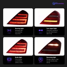 Car Lights for Benz W221 LED Tail Light 2006-2013 S300 S350 S500 Rear Stop Lamp Brake Signal DRL Reverse Automotive Accessories